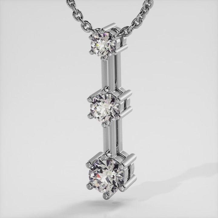 Tri-Star 3 Diamond Drop Pendant (0.38 Carats TW)